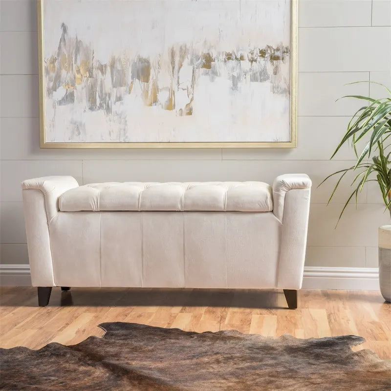Alden Armed Storage Bench