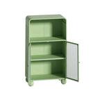 45.28 H Storage Cabinet, Floor Cabinet with Glass Door and Shelves, Freestanding Display Storage Cabinet