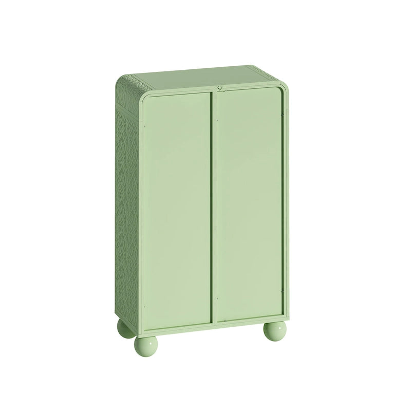 45.28 H Storage Cabinet, Floor Cabinet with Glass Door and Shelves, Freestanding Display Storage Cabinet