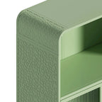 45.28 H Storage Cabinet, Floor Cabinet with Glass Door and Shelves, Freestanding Display Storage Cabinet