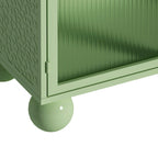 45.28 H Storage Cabinet, Floor Cabinet with Glass Door and Shelves, Freestanding Display Storage Cabinet