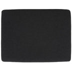 Black/Grey & Natural Open Shelf Bench with Cushion, Single Seat, 20"W x 15"D x 18"H