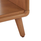 Black/Grey & Natural Open Shelf Bench with Cushion, Single Seat, 20"W x 15"D x 18"H