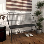 Iron Traditional Outdoor Bench 38 x 48 x 19