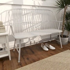 Iron Traditional Outdoor Bench 38 x 48 x 19