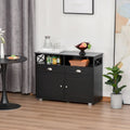 Black/White Sideboard Buffet Cabinet with 2 Drawers, 2 Shelves & 2 Doors, 39.25" for 1