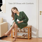 3 Tier Sturdy Shoe Bench - 11D x 27.5W x 17.5H