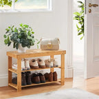 3 Tier Sturdy Shoe Bench - 11D x 27.5W x 17.5H