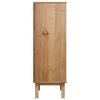 Grey Rustic Highboard with 3 Drawers & 3 Doors – Solid Pine, 33.5x16.9x49.2"