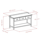 Adriana 4-Pc Storage Bench with 3 Foldable Fabric Baskets