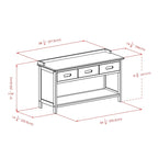 Adriana 4-Pc Storage Bench with 3 Foldable Fabric Baskets