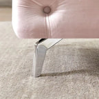 Button-Tufted Ottoman Bench, Upholstered Velvet Footrest Stool Accent Bench for Living Room.