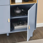 Storage cabinet with door, multifunctional,modern sideboard cabinet, wooden storage cabinet, leather handle drawer cabinet