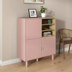 Storage cabinet with door, multifunctional,modern sideboard cabinet, wooden storage cabinet, leather handle drawer cabinet
