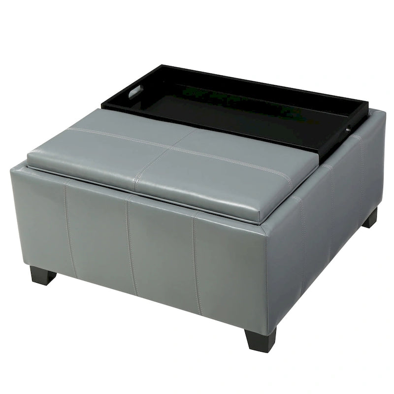 Modern Upholsteredoe Storage Bench Ottoman