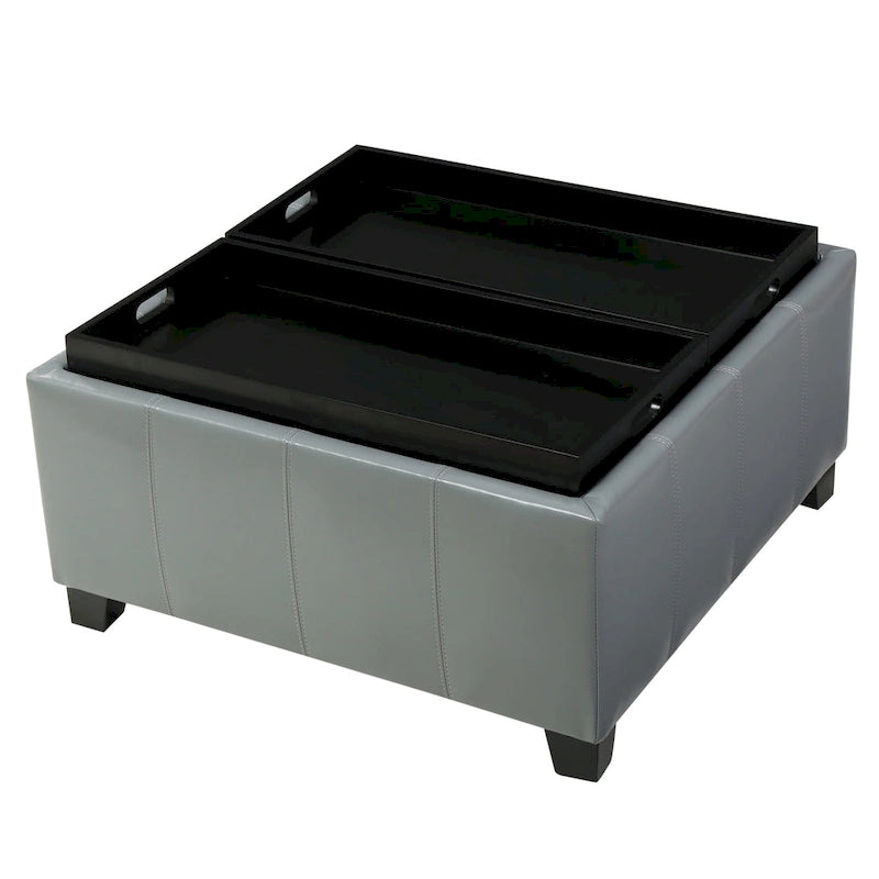 Modern Upholsteredoe Storage Bench Ottoman
