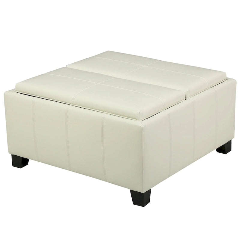 Modern Upholsteredoe Storage Bench Ottoman