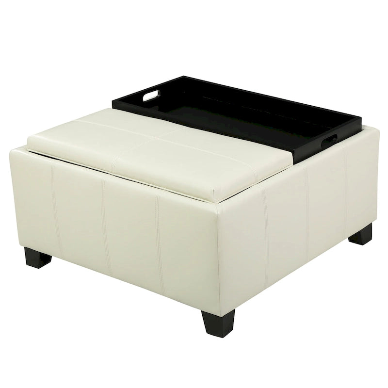 Modern Upholsteredoe Storage Bench Ottoman