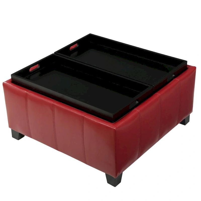 Modern Upholsteredoe Storage Bench Ottoman