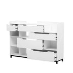 Shoe Storage Cabinet for Entryway with Drawers and Shelves, Modern Shoe Organizer Cabinet, Free Standing Shoe Rack