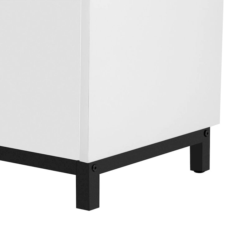 Shoe Storage Cabinet for Entryway with Drawers and Shelves, Modern Shoe Organizer Cabinet, Free Standing Shoe Rack