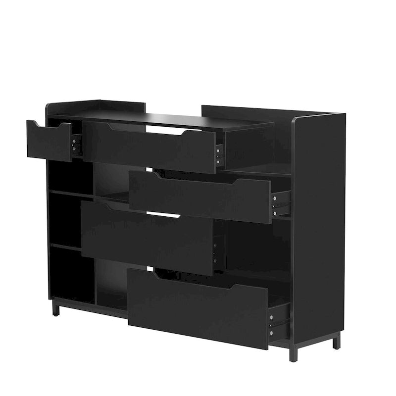 Shoe Storage Cabinet for Entryway with Drawers and Shelves, Modern Shoe Organizer Cabinet, Free Standing Shoe Rack