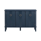 Simple and Atmospheric Solid Wood Veneer Fraxinus Mandschuric Cabinet with Three Acacia Solid Doors,Adjustable