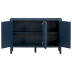 Simple and Atmospheric Solid Wood Veneer Fraxinus Mandschuric Cabinet with Three Acacia Solid Doors,Adjustable