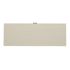 White 2-Door Console Table with Wicker Lattice Doors