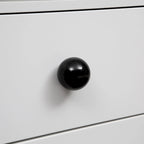 White 30 in. H Storage Cabinet with Adjustable Shelves, Modern Sideboard Buffet Cabinet with 3-Drawer and Doors