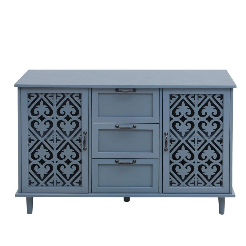 2 Door 3 Drawer Cabinet, American Furniture, Suitable for Bedroom, Living Room, Study