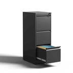 3 Drawer Metal Vertical File Cabinet with Lock Office Home Steel Vertical File Cabinet for A4 Legal/Letter Size3