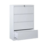 4 Drawer Metal Filing Cabinet with Lock, Legal/Letter/A4/F4 Size