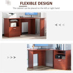 Computer Desk with Printer Cabinet