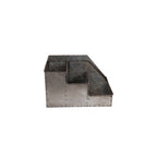 Metal Desk Organizer with 4 Compartments in Galvanized Finish