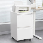 2-Drawer Metal Mobile File Cabinet with Lock