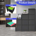 2 Drawer Metal Vertical Filing Cabinet with Lock,A4 Legal/Letter Size