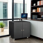 Office Furniture Copier Cabinet 2 Door Steel Stand Mobile Pedestal