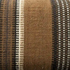 59" Beige, Gray & Brown Jute Striped Upholstered Bench – 1 Person