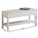 Solid Wood Shoe Rack Ottoman Storage Bench