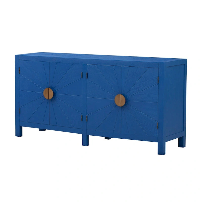 Unique Features of Ash Veneer Cabinet with Radiating Line Pattern Cabinet Doors
