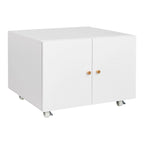 Printer Stand & Large Storage Steel Cabinet with Locked Wheel and Adjustable Shelf