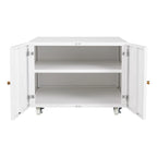 Printer Stand & Large Storage Steel Cabinet with Locked Wheel and Adjustable Shelf