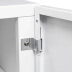 Printer Stand & Large Storage Steel Cabinet with Locked Wheel and Adjustable Shelf