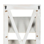 Rustic Wood 3-Pocket Hanging Wall File Holder – White / Brown / Gray