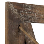Rustic Wood 3-Pocket Hanging Wall File Holder – White / Brown / Gray