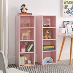 8-Tier Media Tower Rack, Slim Storage Cabinet with Adjustable Shelves