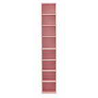 8-Tier Media Tower Rack, Slim Storage Cabinet with Adjustable Shelves