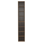 8-Tier Media Tower Rack, Slim Storage Cabinet with Adjustable Shelves