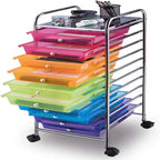10 Drawer Rolling Storage Cart - 15D x 13W x 34H